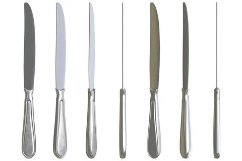 Chrome Knife Set Illustrazione stock