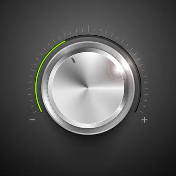 Chrome Knob Stock Illustration