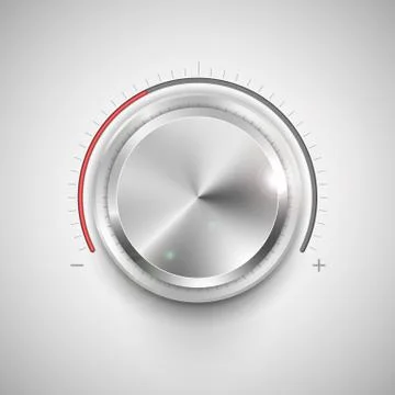 Chrome Knob Stock Illustration