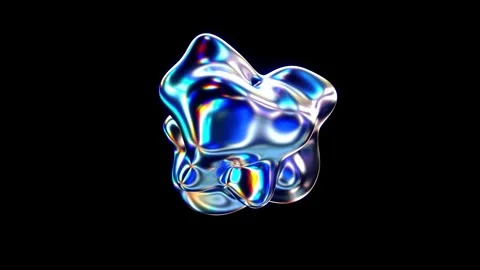 Chrome Liquid Loop Abstract Form. Stockbeeldmateriaal 309540320