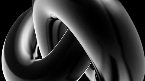 Chrome Metal Reflection Loop Stock Footage 100643501
