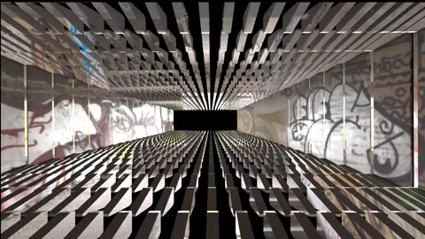 Chrome metal tunnel 库存影片 253724215