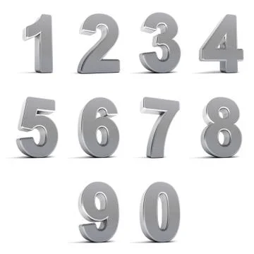 Chrome numbers Illustrazione stock