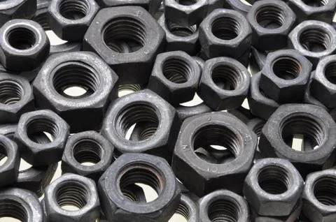 Chrome nuts Stock-Fotos