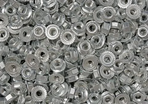 Chrome nuts. Stock Photos