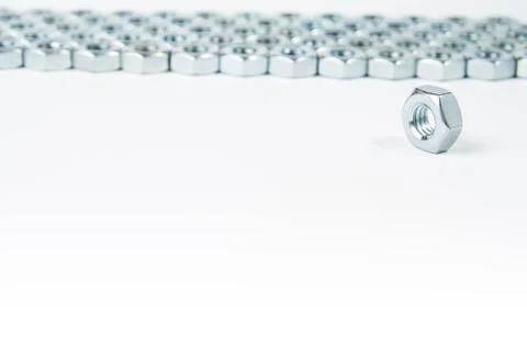 Chrome nuts solated on white background Stock Photos