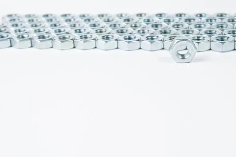 Chrome nuts solated on white background Stock Photos