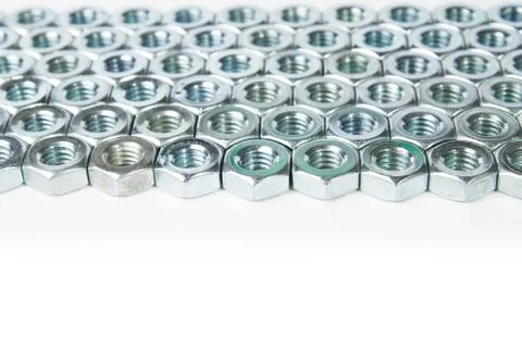 Chrome nuts solated on white background Stock Photos