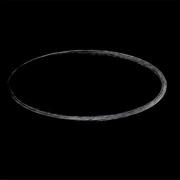 Chrome oval frame, at black background Stock Illustration