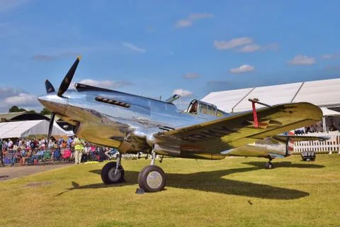 Chrome P-40 Warhawk Stock Photos