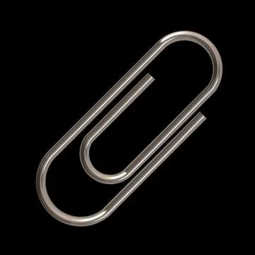 Chrome Paper Clip Stock Photos