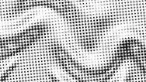 Chrome pattern with wavy dotted halftone texture on a white background. Abstract Illustrazione stock