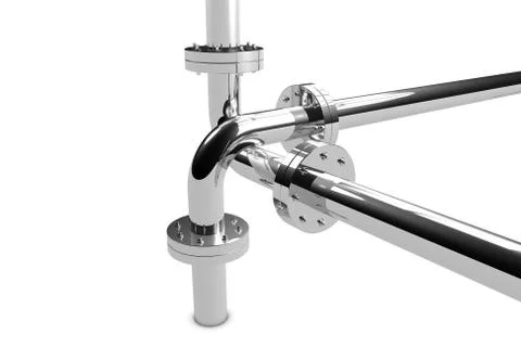 Chrome pipeline Stock Illustration