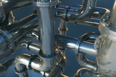 Chrome Pipes Stock Footage 22449400