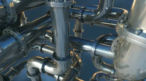 Chrome Pipes Stock Footage 22450158