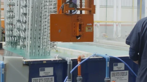 CHROME PROCESS METAL DIP Stock Footage 98765109