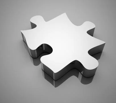 Chrome puzzle Stock Illustration