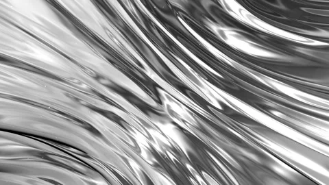Chrome Reflected Waves Background 库存影片 348020362