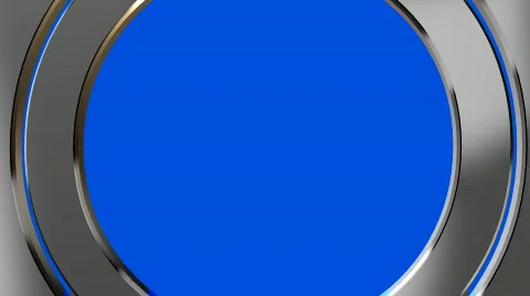 Chrome Rings on blue screen Stock Footage 92497