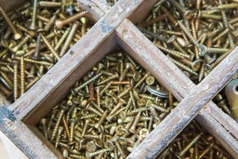 Chrome screws Stock Photos