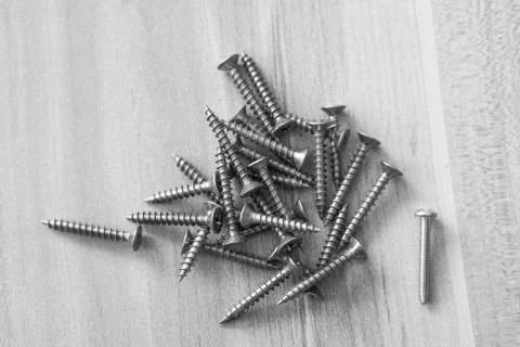 Chrome screws Stock Photos