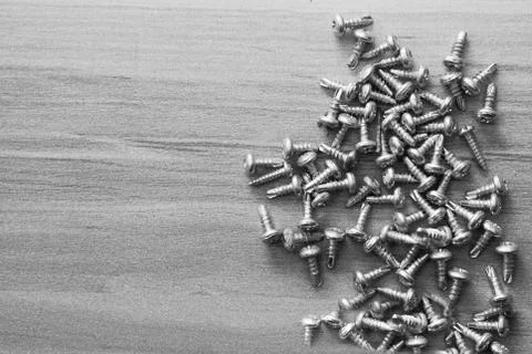 Chrome screws Stock Photos