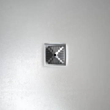 Chrome shower floor drain closeup Stock-Illustration
