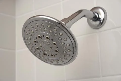 Chrome shower head Stock Photos