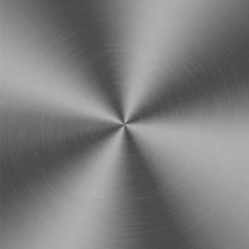Chrome silver metallic radial gradient with scratches. Titan, steel, chrome,  Stock Illustration