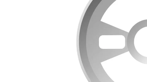 Chrome Silver Wheel Rim Icon Stock Footage 343509187