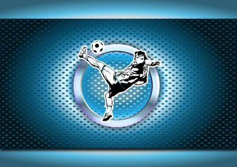 Chrome soccer poster background Stock Illustration
