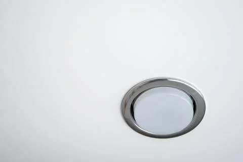 Chrome soffit in the white ceiling with copy space Stock Photos