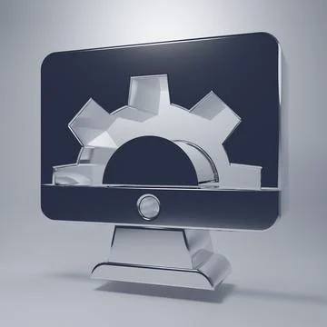Chrome Software, web development, programming concept icon isolated on grey.. Stockillustratie