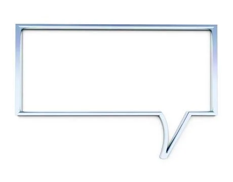 Chrome speech bubble An illustration of a chrome speech bubble Copyright: ... Foto stock