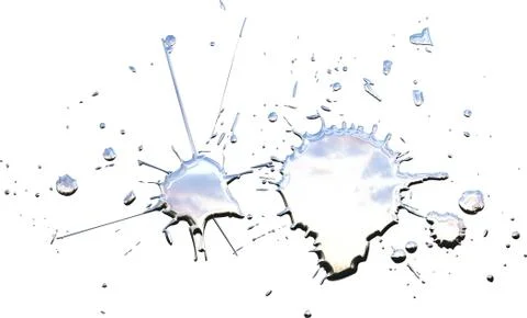 Chrome splashes 스톡 일러스트