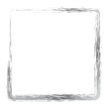 Chrome square frame, simple vector doodle hand draw sketch Иллюстрация