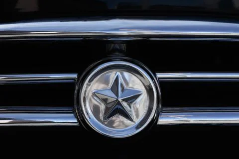 Chrome star with lines Stock Photos