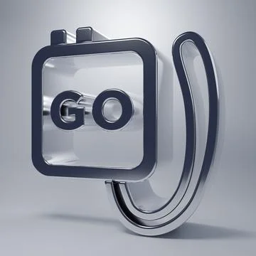 Chrome Stopwatch icon isolated on grey background. Time timer sign. Chronom.. Stock Illustration