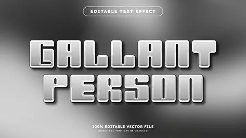 Chrome text effect editable futuristic metallic and shiny text style Stockillustratie