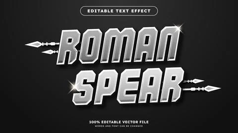 Chrome text effect editable futuristic metallic and shiny text style Stockillustratie