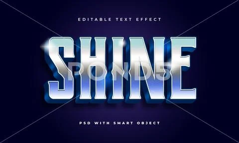 Chrome text effect PSD Template