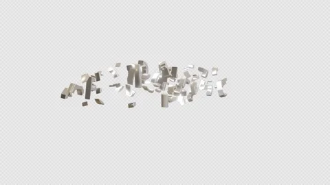 Chrome Text A production Of Reveal from Rotating Explosion Stock-Footage 305970604