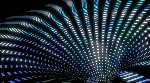Chrome Tunnel Fly-Through Stock Footage 12507975