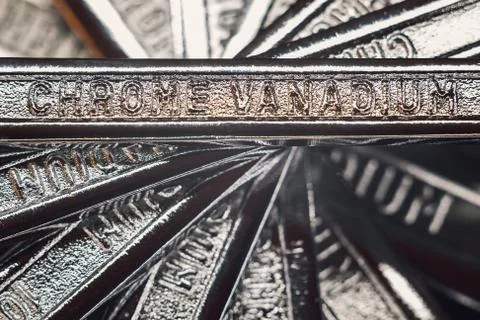 Chrome Vanadium ob black Stock Photos