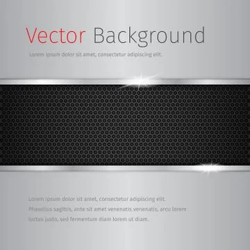 Chrome vector background with dark pattern Stock Illustration