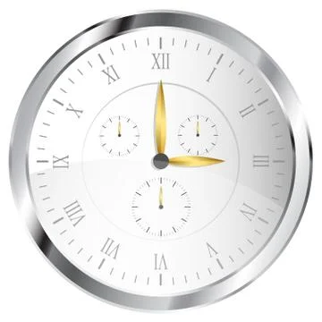 Chrome watch face Stock Illustration