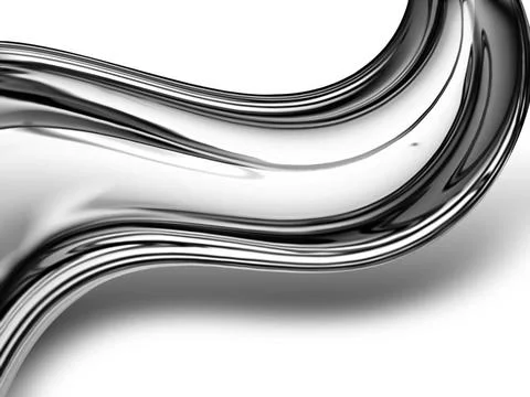 Chrome wave abstract chrome wave on white background Copyright: xZoonar.co... Stock Photos