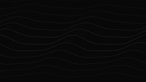 Chrome Waves - Glowing White Lines, Wavy Pattern Animation Stock Footage 340364581