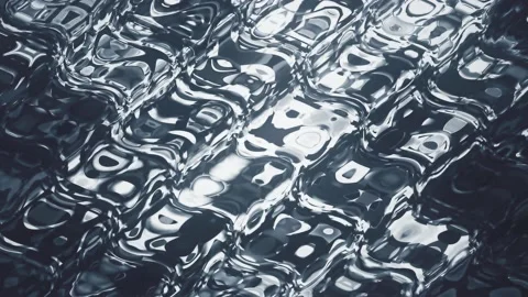 Chrome Wavy Reflections Video stock 153122084