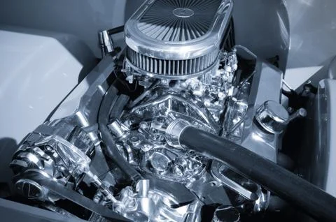 Chromed engine Stock Photos